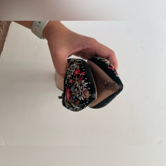 Christian Dior Black Velvet Embroidered Dioreve kitten heel mules EU 40.5 - Picture 4 of 9